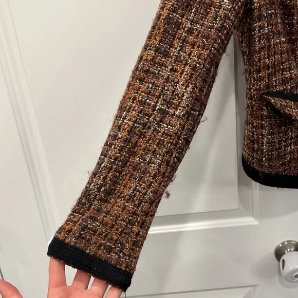FREE PEOPLE Women's Coco Tweed Jacket Size 4 - Picture 7 of 9